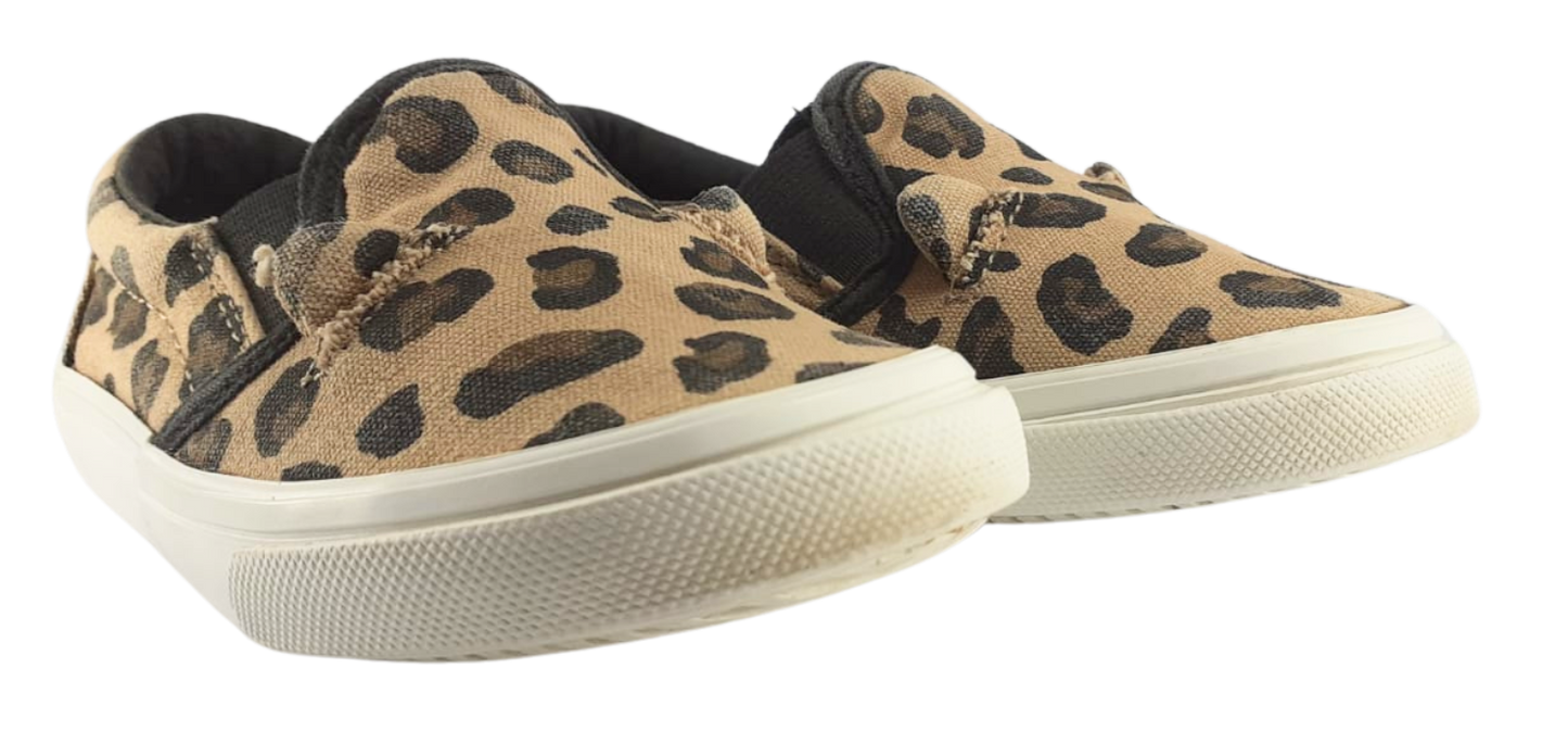 Leopard-Print Canvas Slip-Ons For Toddler Girls