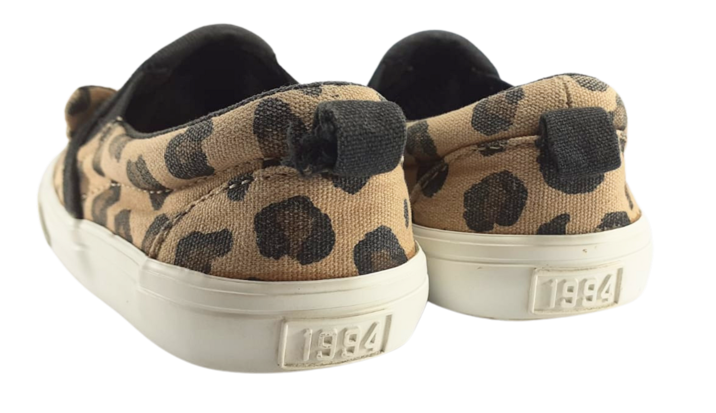 Leopard-Print Canvas Slip-Ons For Toddler Girls