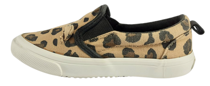Leopard-Print Canvas Slip-Ons For Toddler Girls