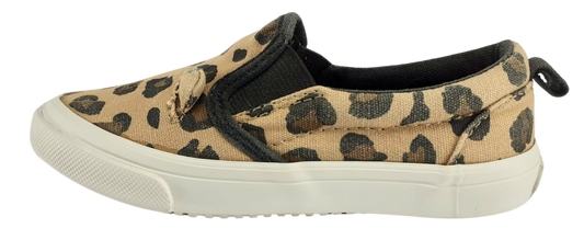 Leopard-Print Canvas Slip-Ons For Toddler Girls